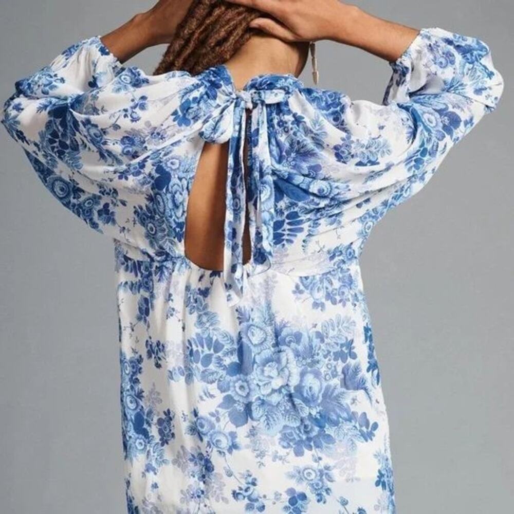 Maeve Anthropologie 2X Long Puff Sleeve Blouse - Picture 2 of 7